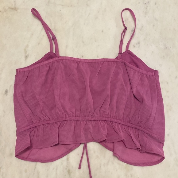 Japna pink open face tie crop top - Picture 3 of 3